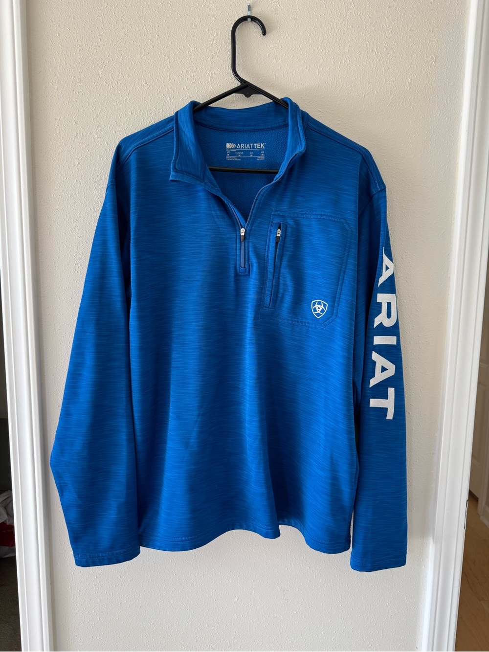Ariat AriatTEK Men’s M Blue 1/4 Zip Fleece Pullover Cold Series Pocket